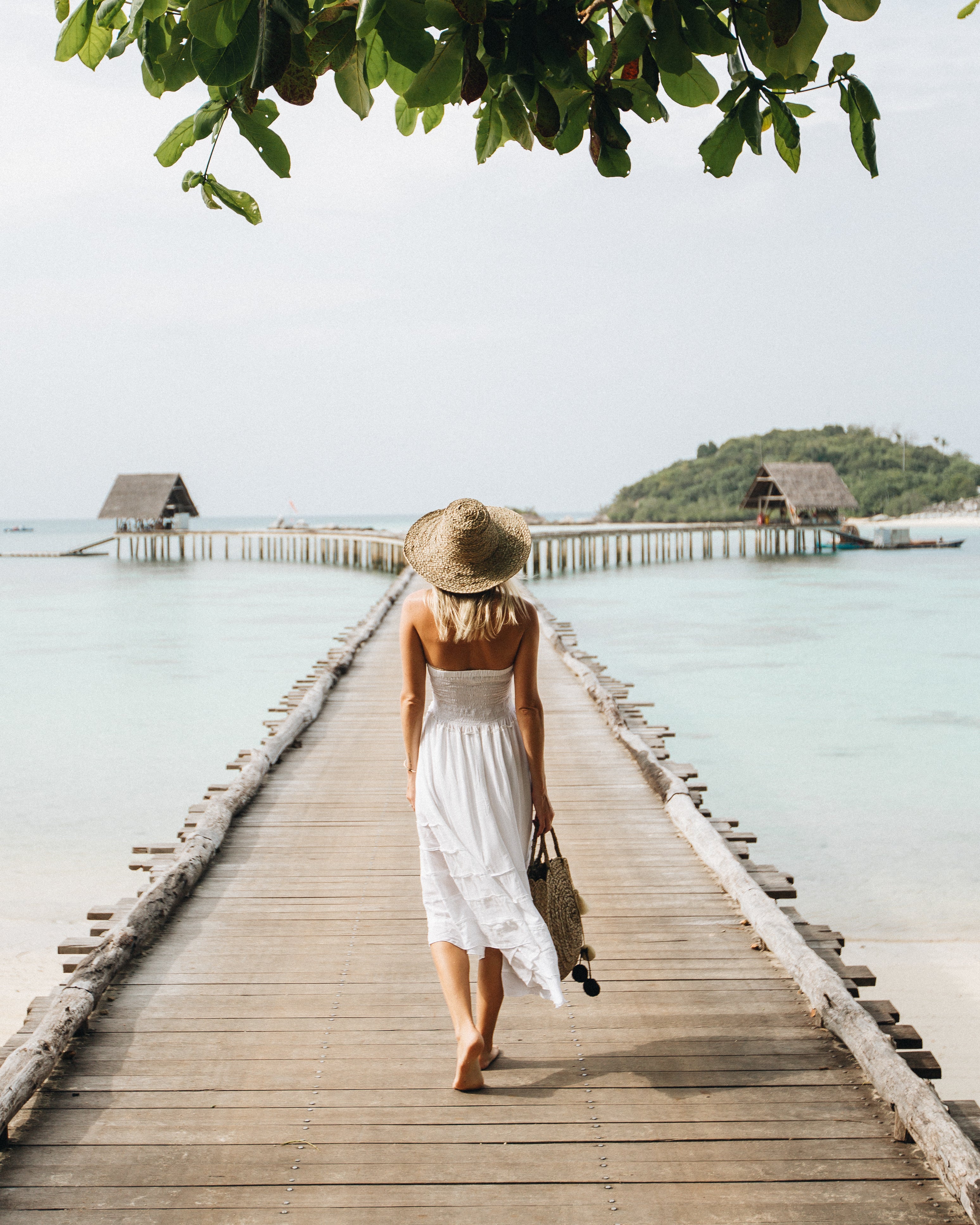 St Tropez Skirt Dress - White Cotton