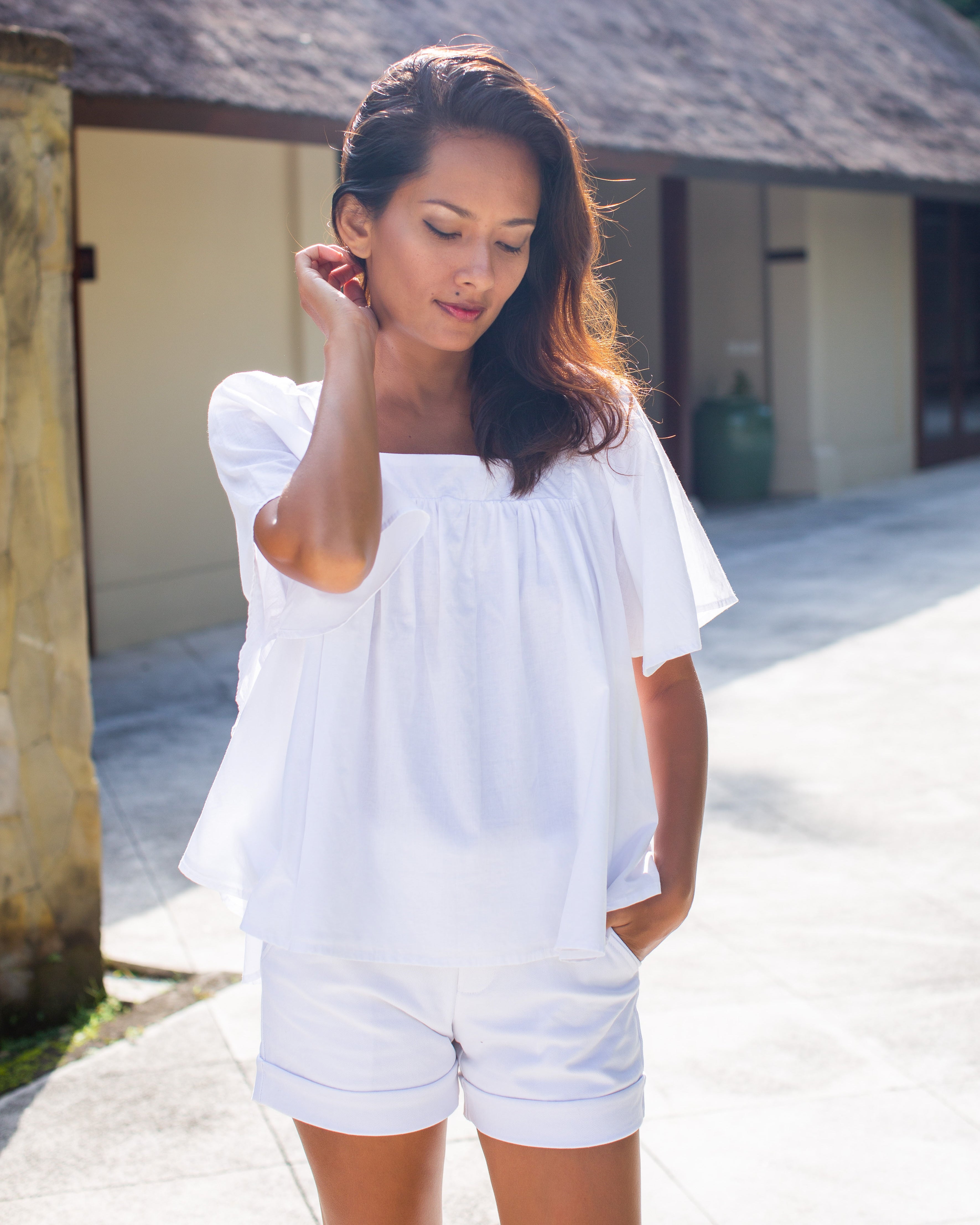 Gigi Top - White Cotton