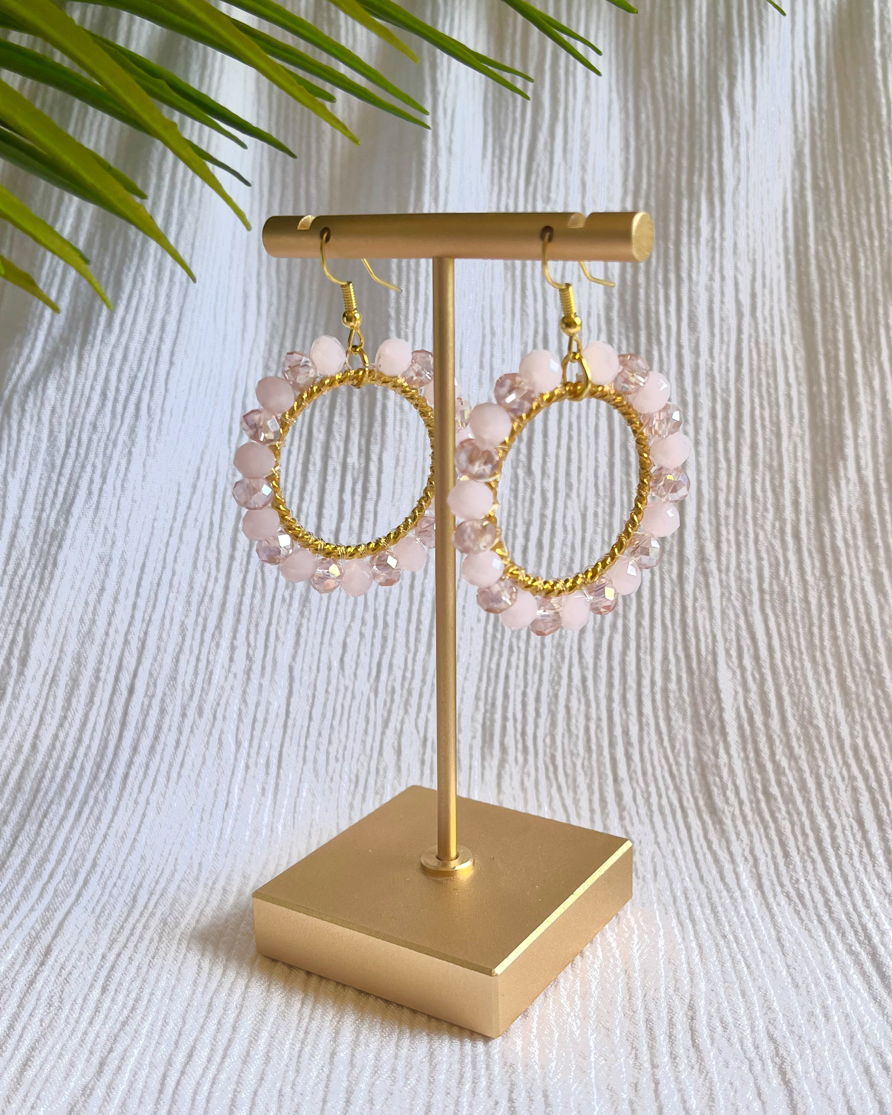 Bali Crystal Hoop Earrings - Orbis