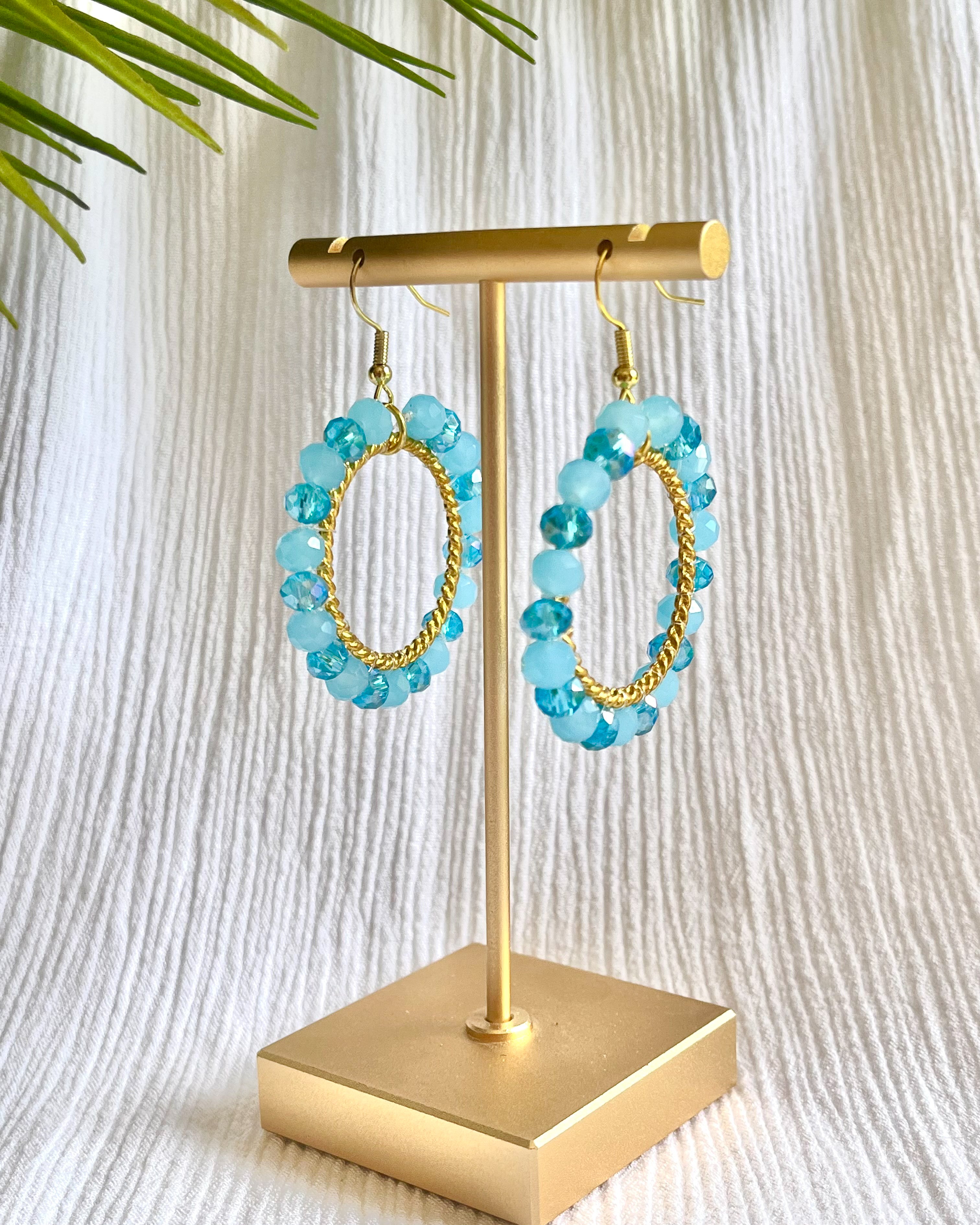 Bali Crystal Hoop Earrings - Orbis