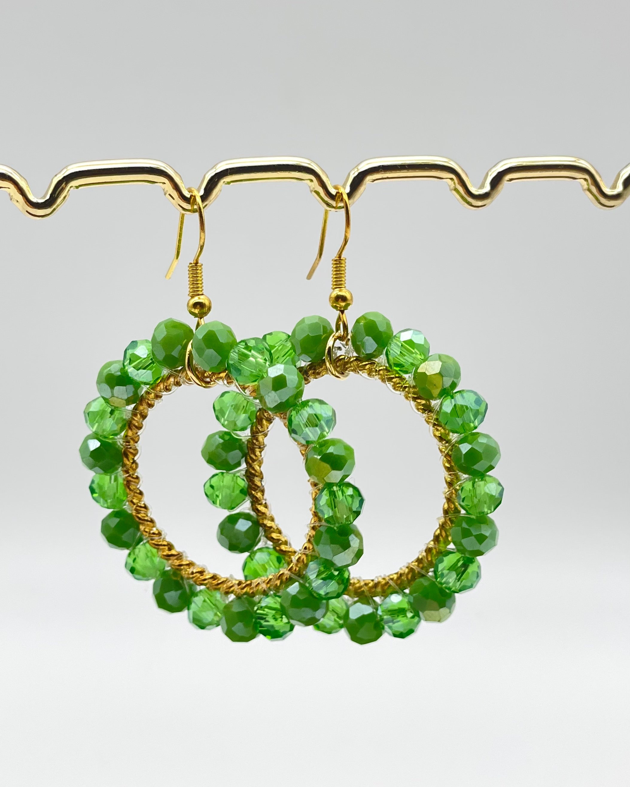 Bali Crystal Hoop Earrings - Orbis