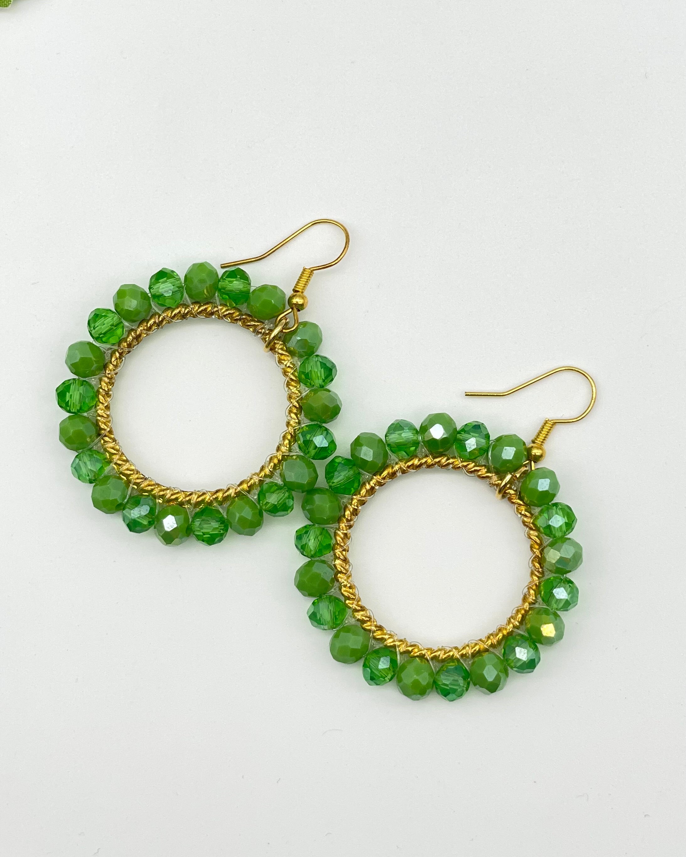 Bali Crystal Hoop Earrings - Orbis