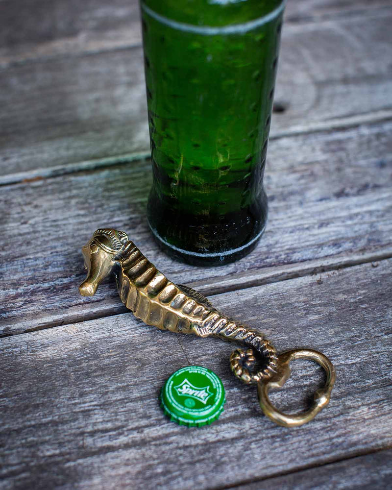 Brass Seahorse Bottle Opener