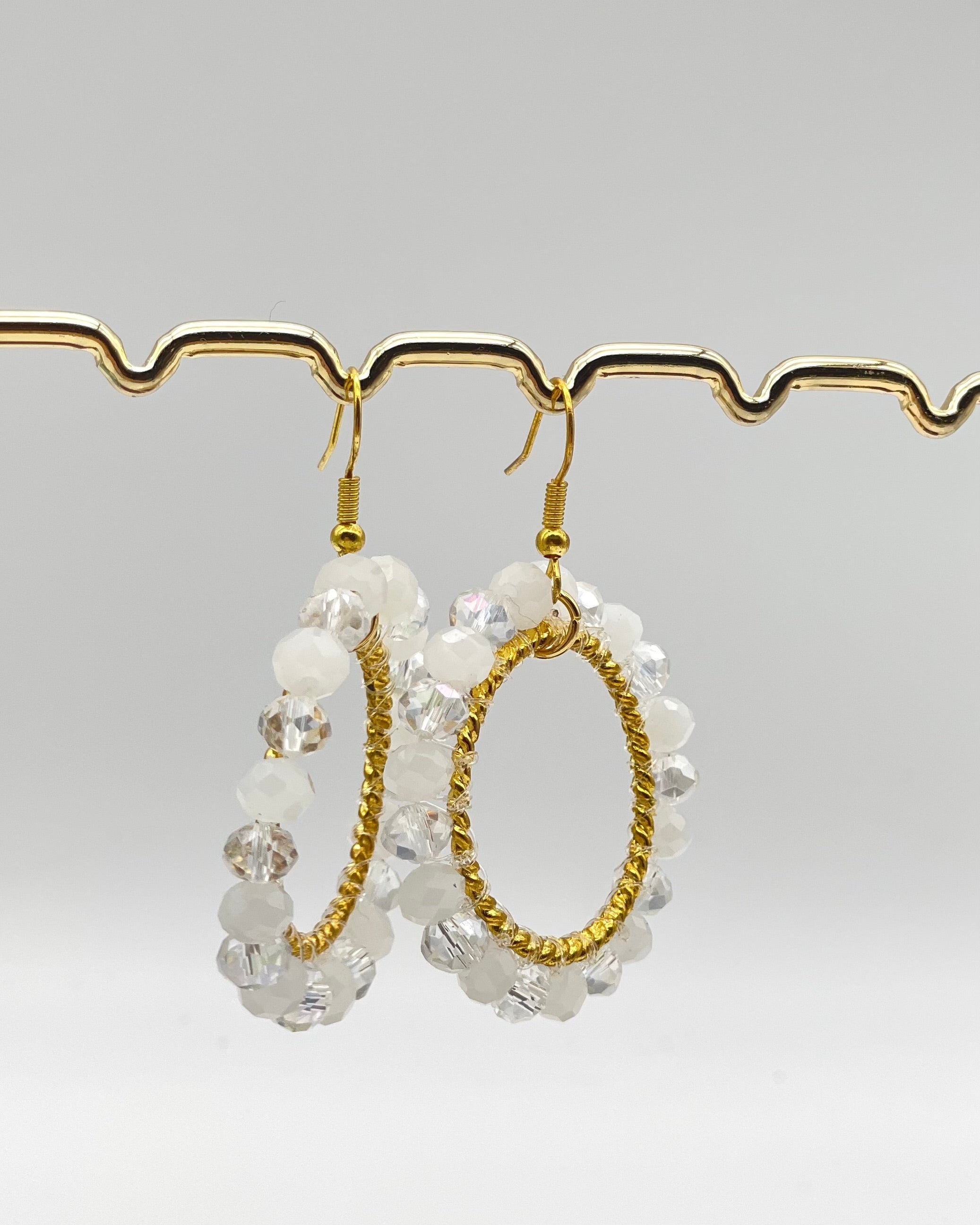 Bali Crystal Hoop Earrings - Orbis