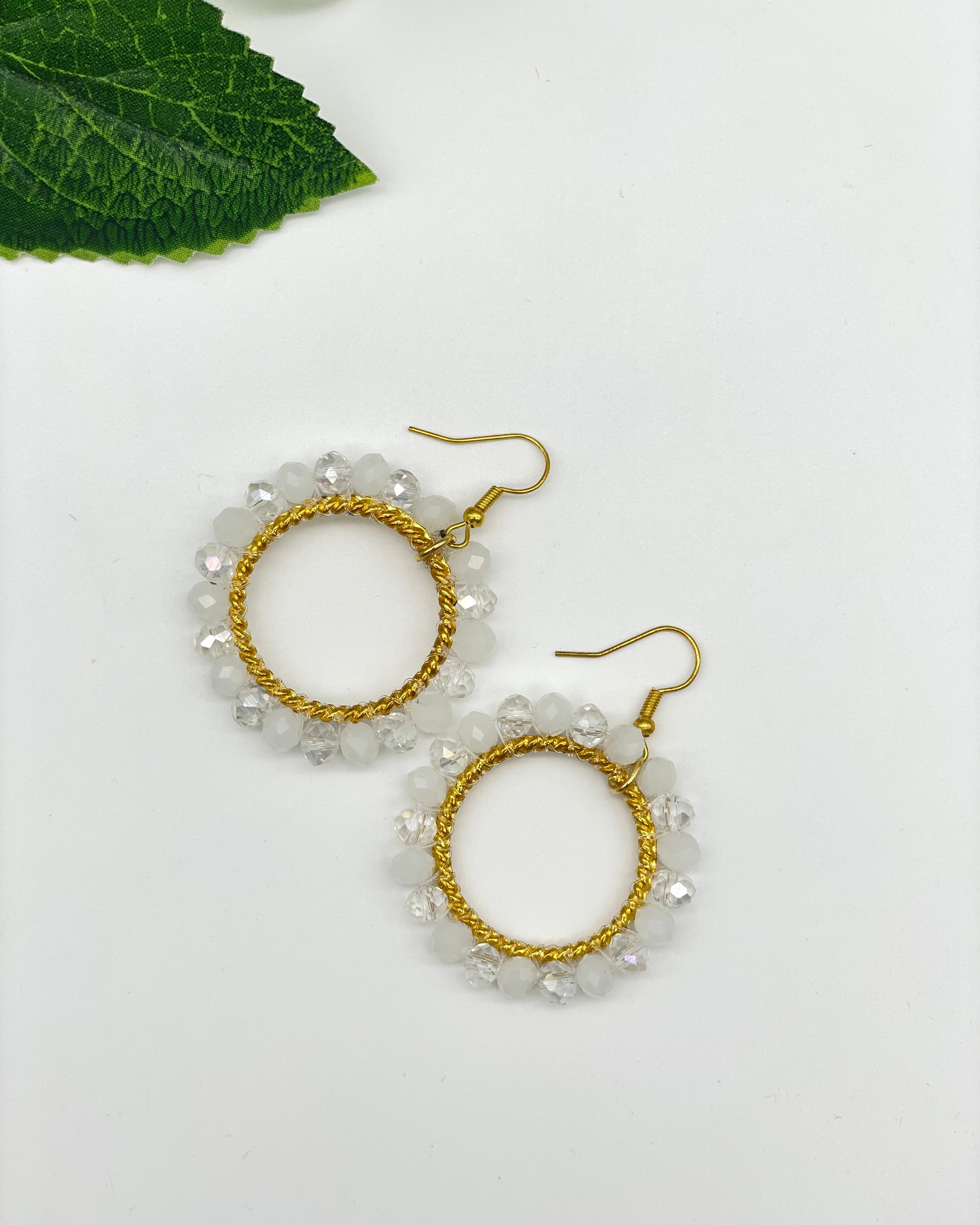 Bali Crystal Hoop Earrings - Orbis