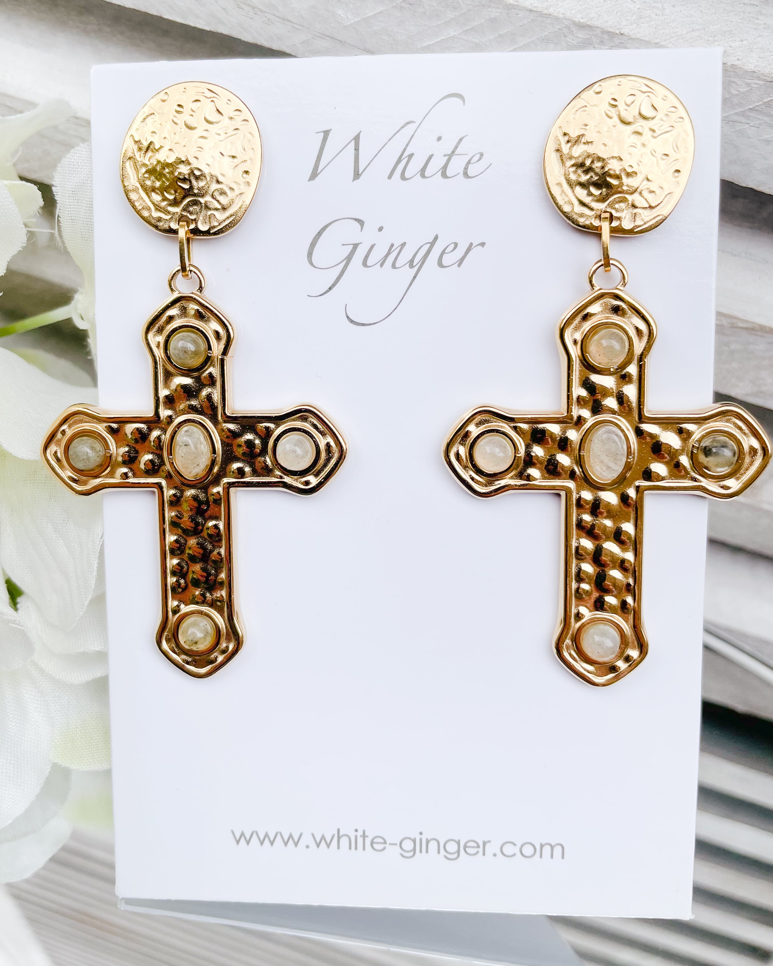 Rivoli - Cross Earrings