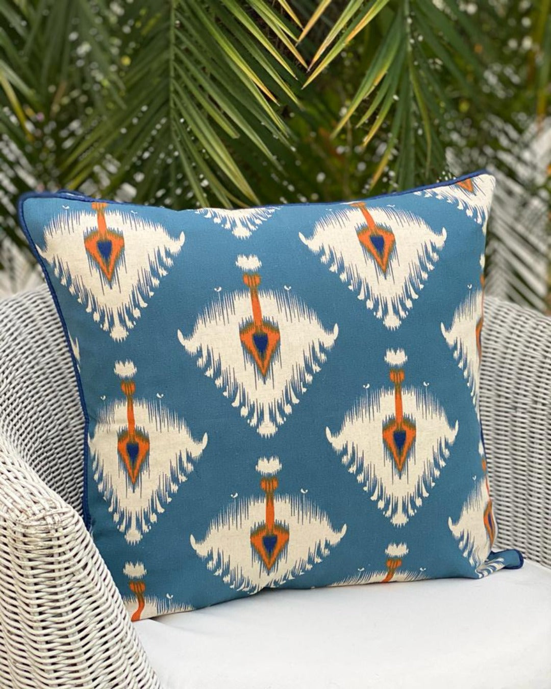 Maya Cushion Cover - Teal/Orange