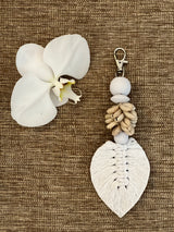 White Shell Keyring
