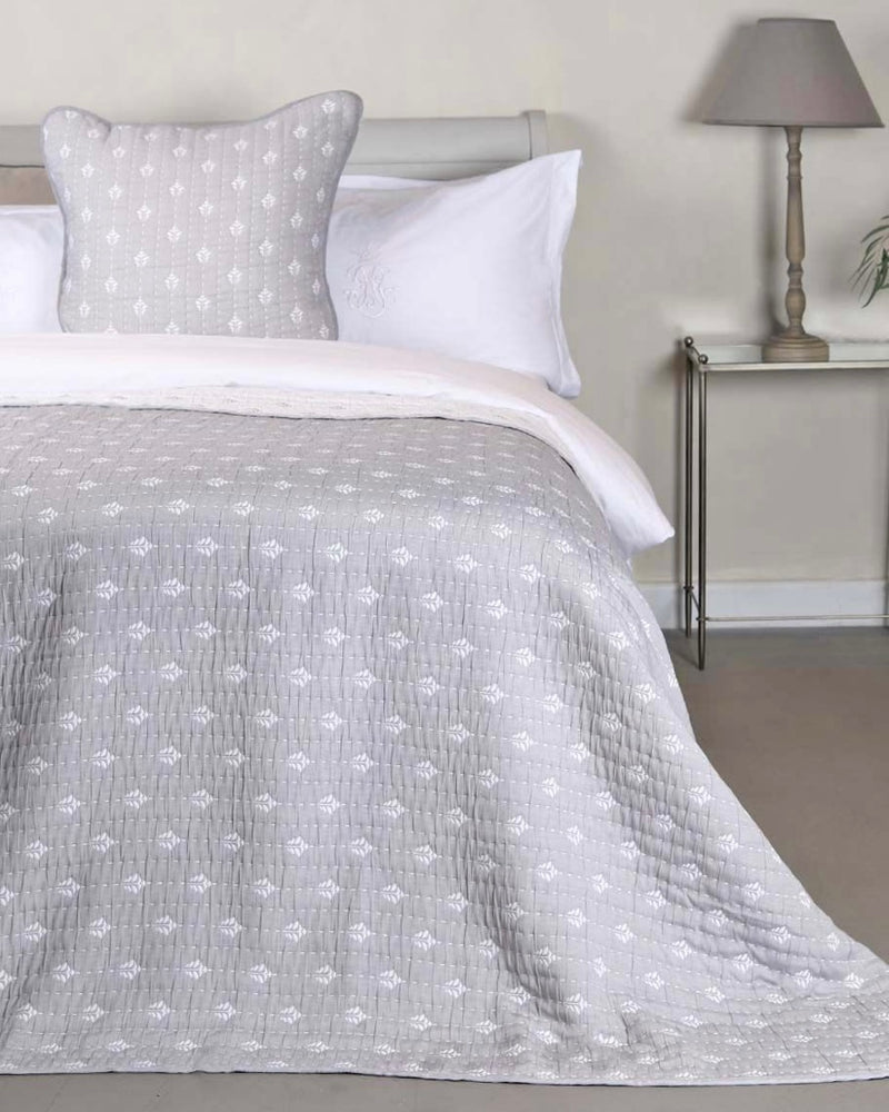 Bedspread - Grey and White