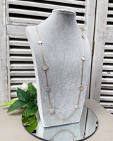 Germaine Pearl Disc Necklace