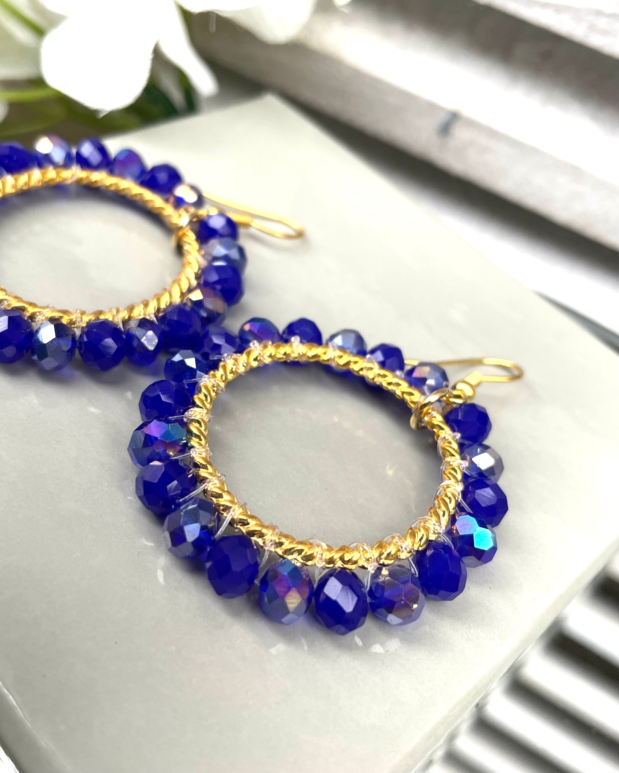 Bali Crystal Hoop Earrings - Orbis