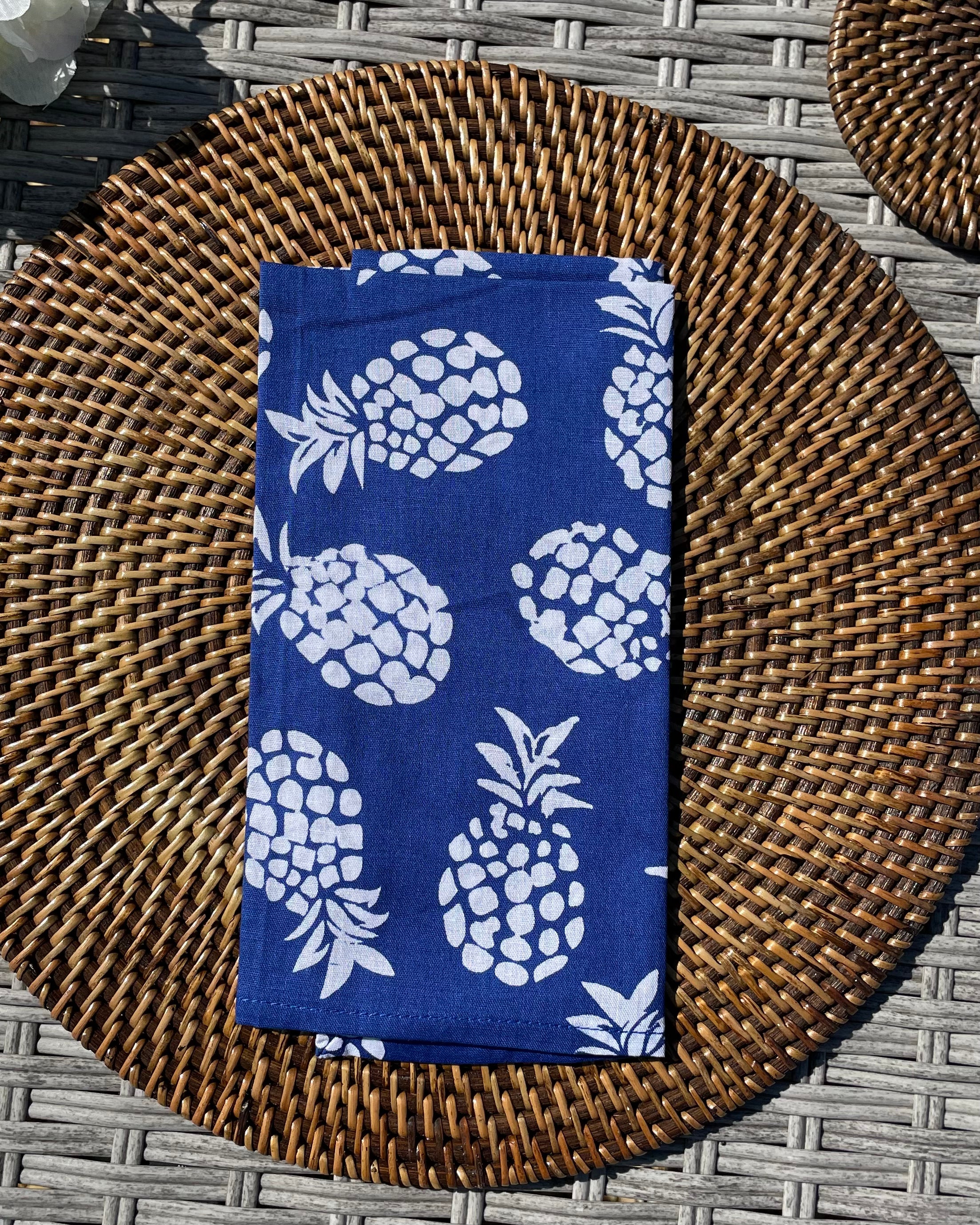 Napkins - Blue Pineapple (Set of 4)