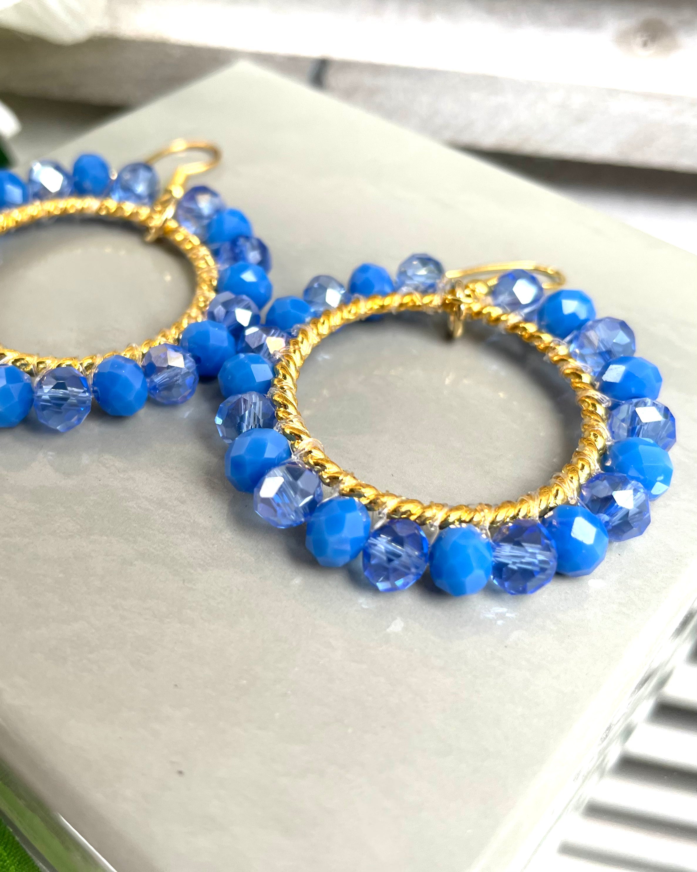 Bali Crystal Hoop Earrings - Orbis