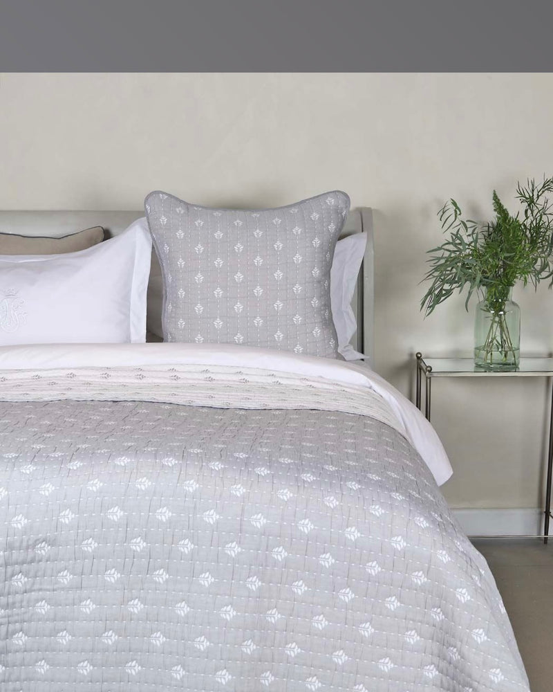 Bedspread - Grey and White