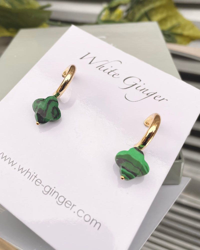 Haussmann - Emerald Clove Agate Earrings