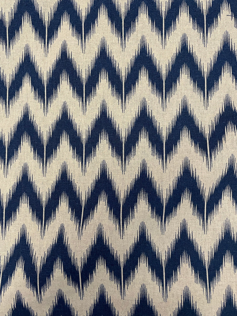 Navy Batik Zigzag - Rectangle Cushion Covers