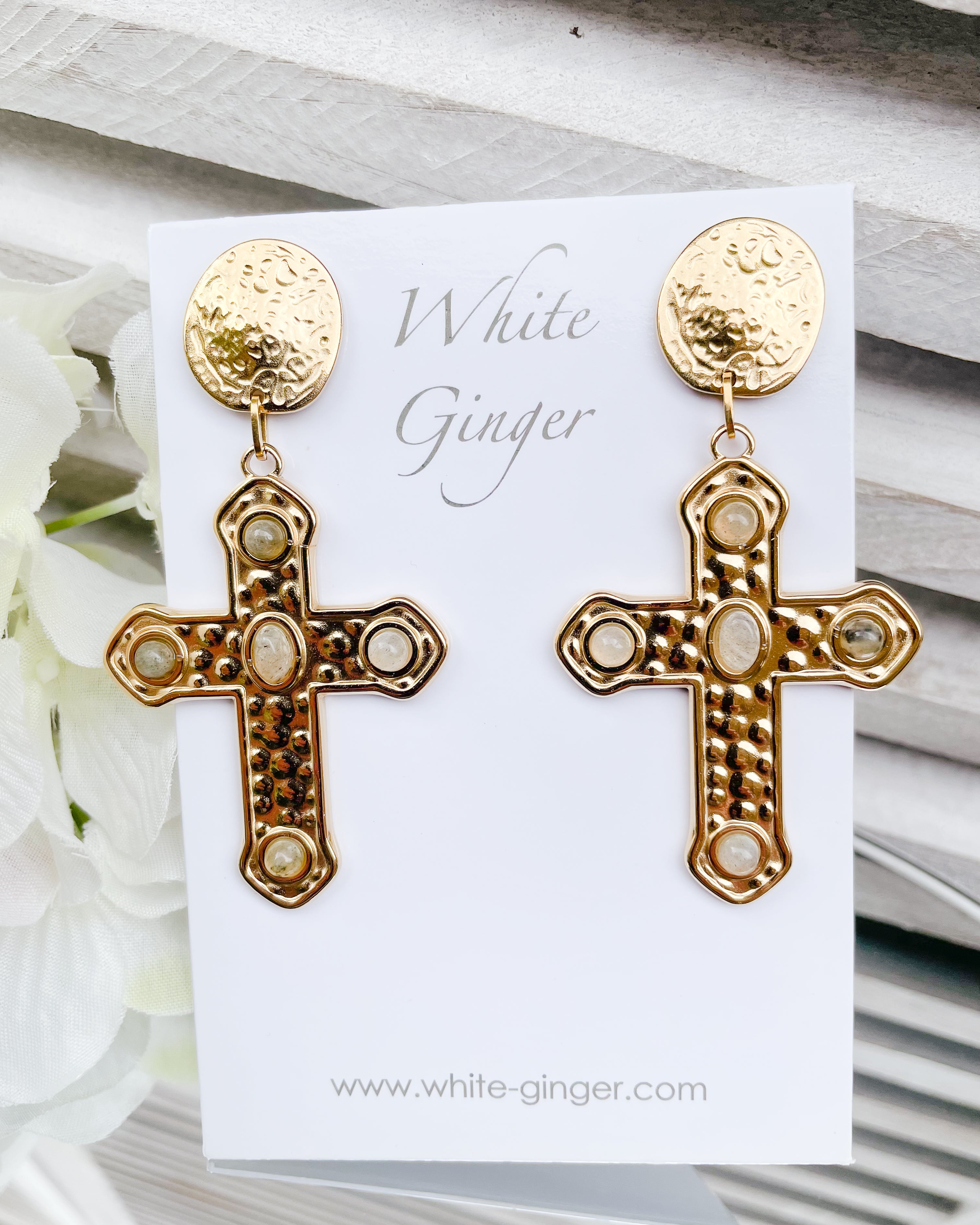 Rivoli - Cross Earrings