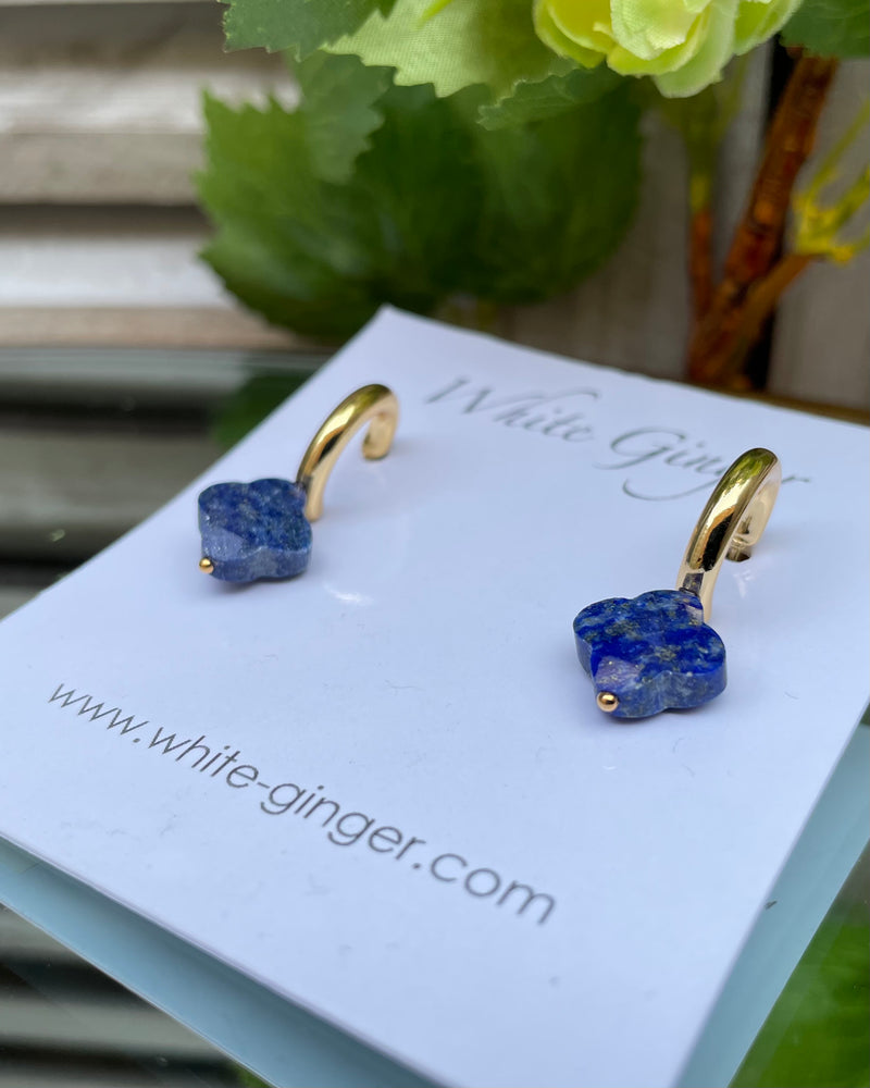 Haussmann -  Blue Clove Agate Earrings