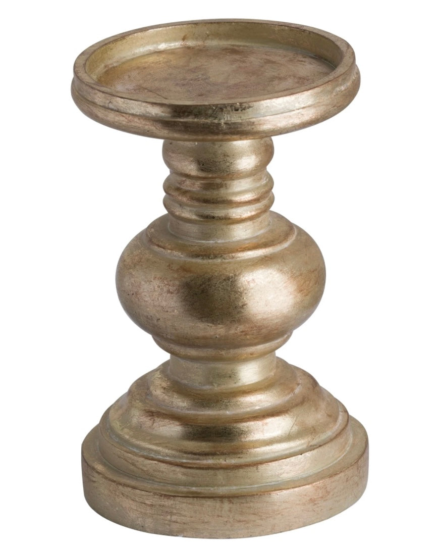 Antique Brass Effect Candle Holder