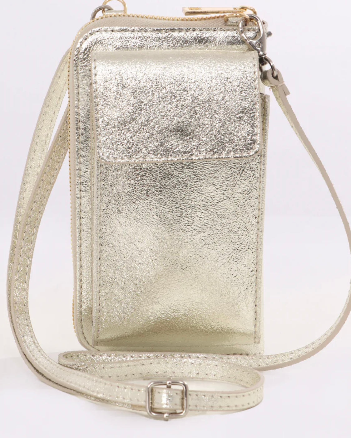 Cross Body Phone Bag - Gold