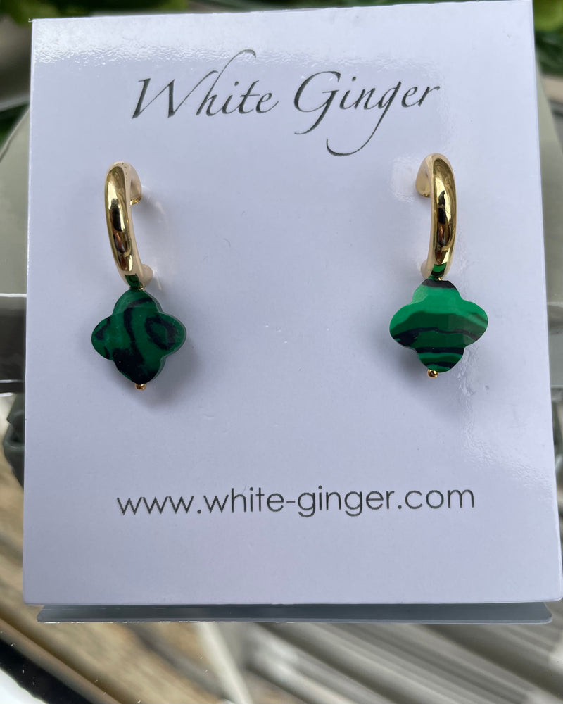 Haussmann - Emerald Clove Agate Earrings