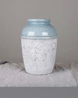 Two Tone Blue Stoneware Vase