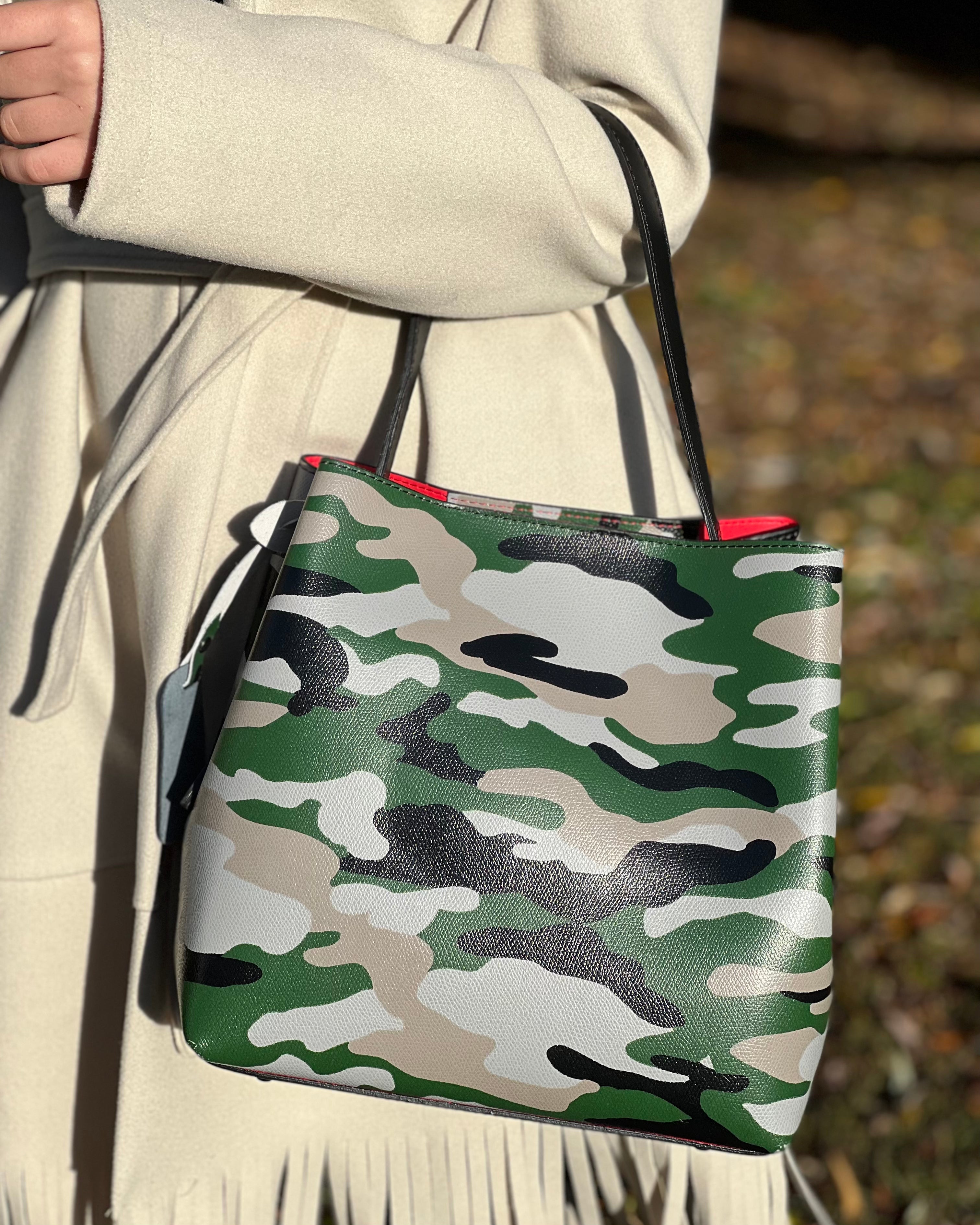 Lara Camo Handbag