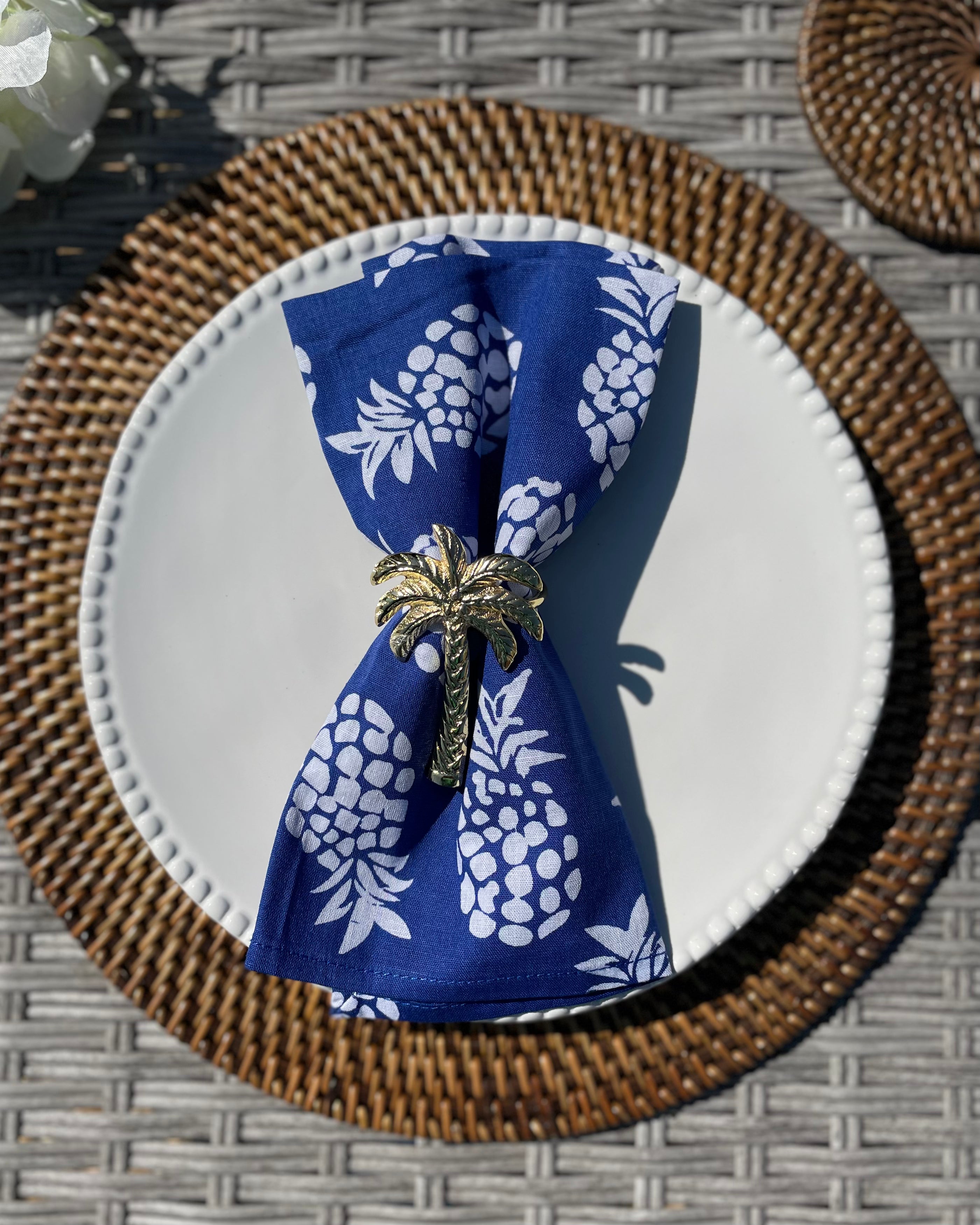 Napkins - Blue Pineapple (Set of 4)