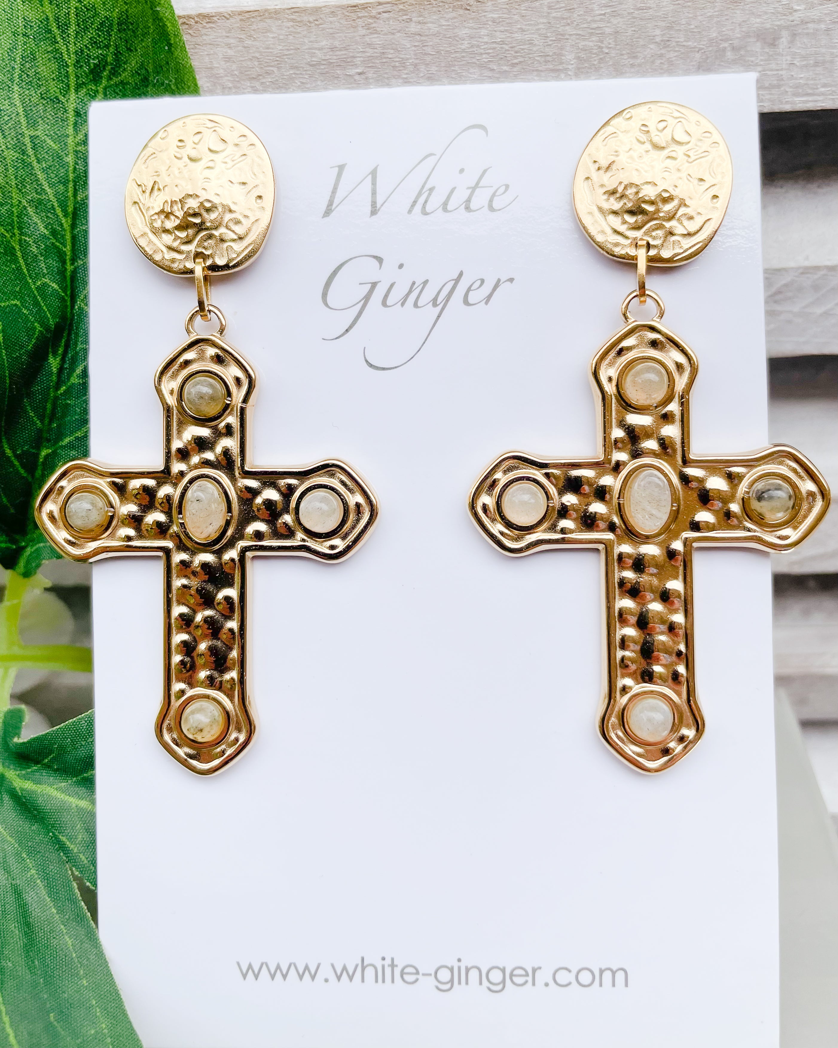 Rivoli - Cross Earrings