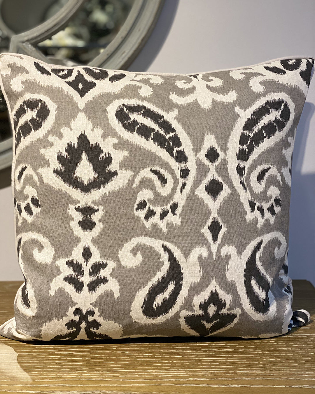 Java Cushion Cover - Taupe/Black