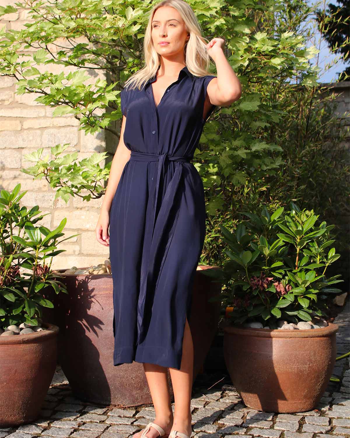 Colette Dress - Navy Fujette