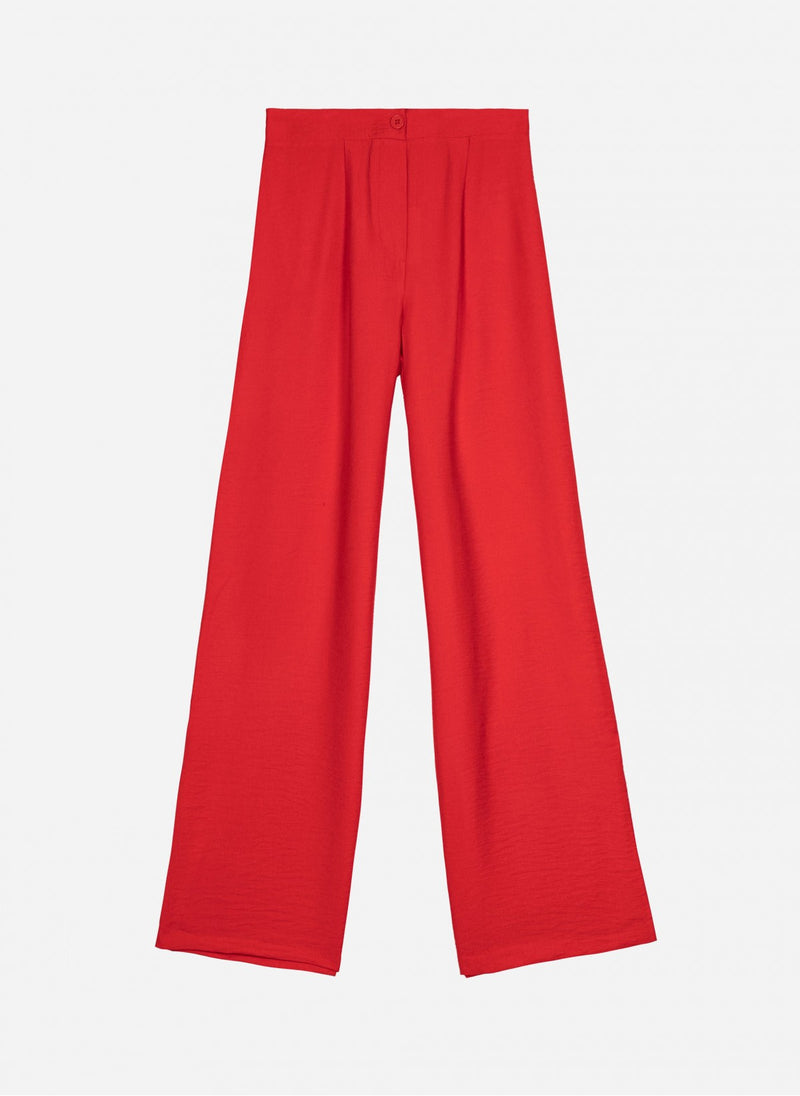 Delphine Wide-leg Trousers - Rouge