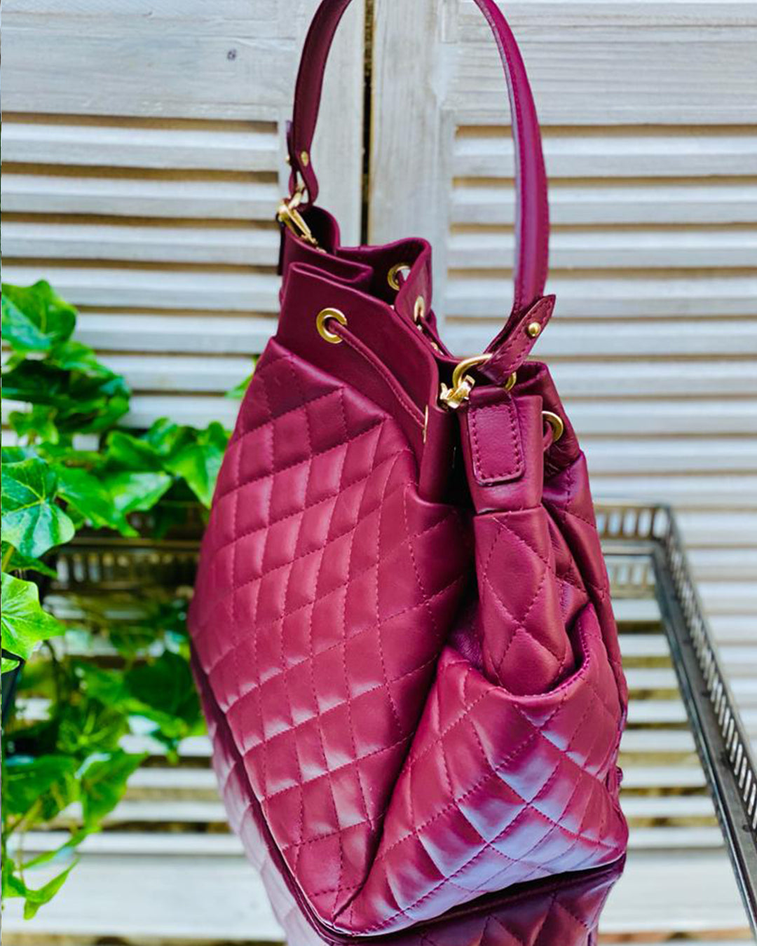 Napoli Quilted Bucket Bag